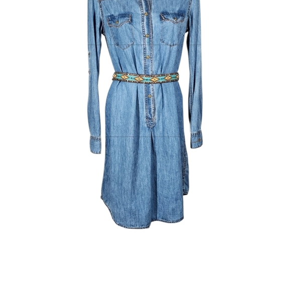 ARIAT GIRLS CALF HAIR AND BEADED LEATHER BELT \